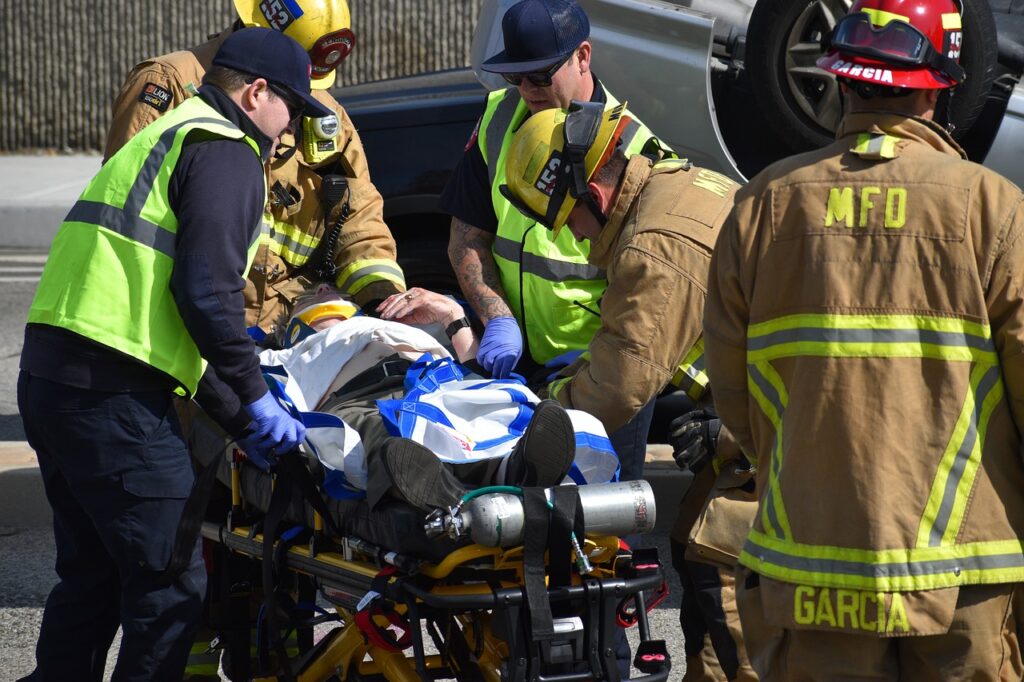 accident, rescue, first responders, gurney, 911